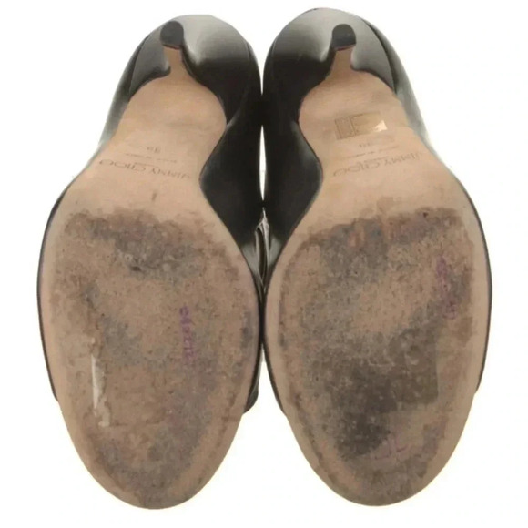 Jimmy Choo Black Fathom Strappy Leather Ankle Heels - Picture 3 of 5